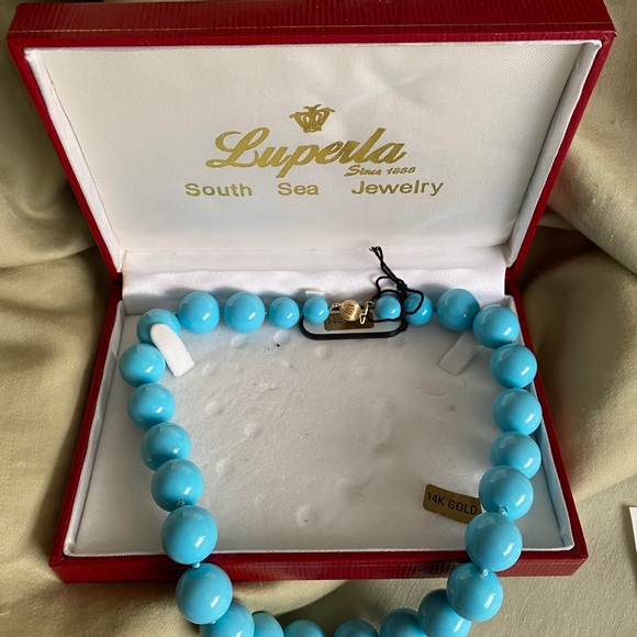 - LUPERLA BLUE PEARL NECKLACE - Picture 2 of 13